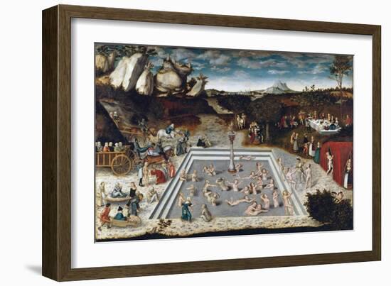 Fountain of Youth - the Fountain of Youth, by Cranach, Lucas, the Elder (1472-1553). Oil on Wood, 1-Lucas the Elder Cranach-Framed Giclee Print