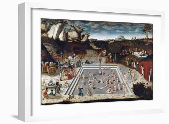 Fountain of Youth - the Fountain of Youth, by Cranach, Lucas, the Elder (1472-1553). Oil on Wood, 1-Lucas the Elder Cranach-Framed Giclee Print