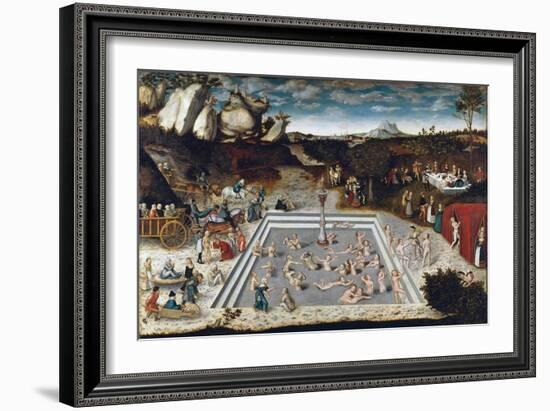 Fountain of Youth - the Fountain of Youth, by Cranach, Lucas, the Elder (1472-1553). Oil on Wood, 1-Lucas the Elder Cranach-Framed Giclee Print