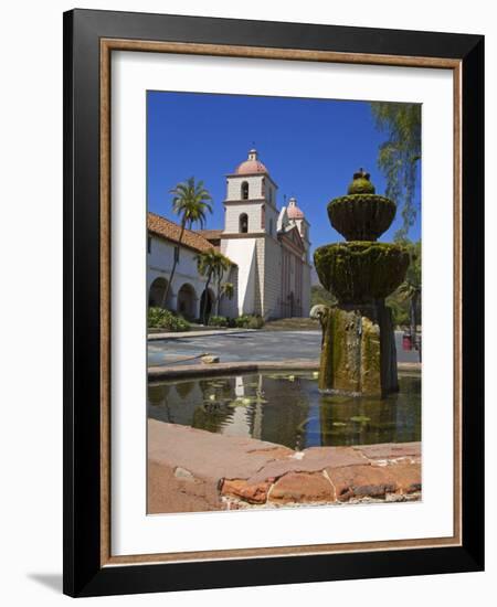 Fountain, Old Mission Santa Barbara, Santa Barbara City, California-Richard Cummins-Framed Photographic Print