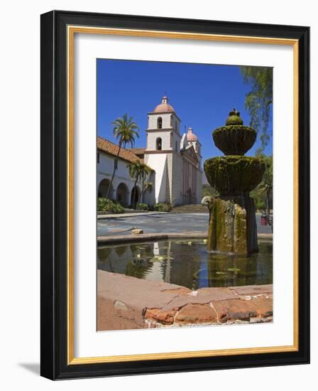 Fountain, Old Mission Santa Barbara, Santa Barbara City, California-Richard Cummins-Framed Photographic Print