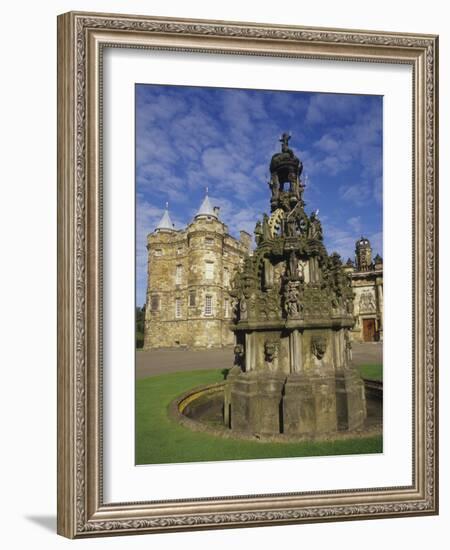 Fountain on the Grounds of Holyroodhouse Palace, Edinburgh, Scotland-Christopher Bettencourt-Framed Photographic Print