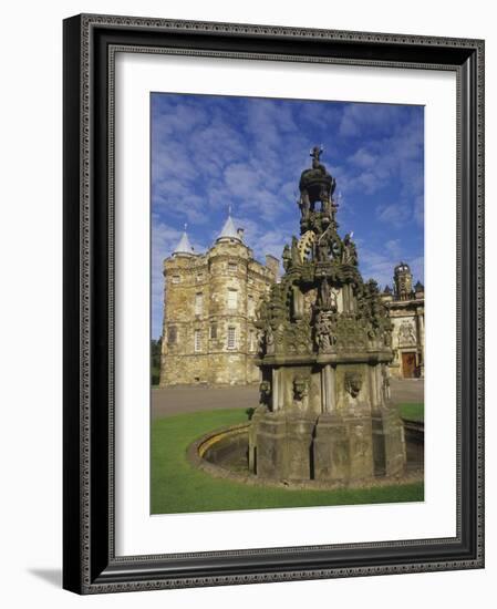 Fountain on the Grounds of Holyroodhouse Palace, Edinburgh, Scotland-Christopher Bettencourt-Framed Photographic Print