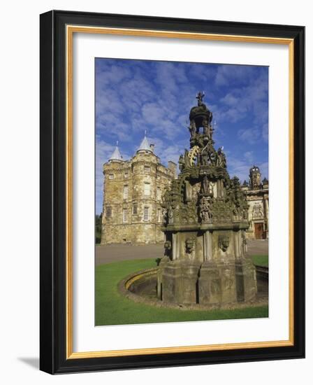 Fountain on the Grounds of Holyroodhouse Palace, Edinburgh, Scotland-Christopher Bettencourt-Framed Photographic Print