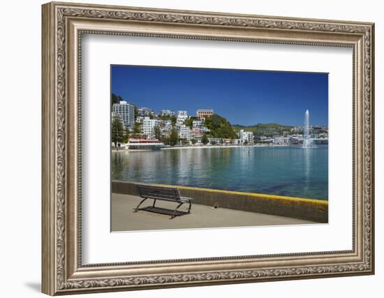 Fountain, Oriental Bay, Wellington, North Island, New Zealand-David Wall-Framed Photographic Print