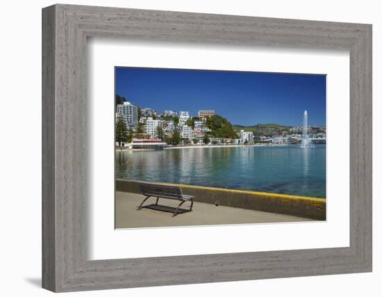 Fountain, Oriental Bay, Wellington, North Island, New Zealand-David Wall-Framed Photographic Print