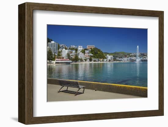 Fountain, Oriental Bay, Wellington, North Island, New Zealand-David Wall-Framed Photographic Print