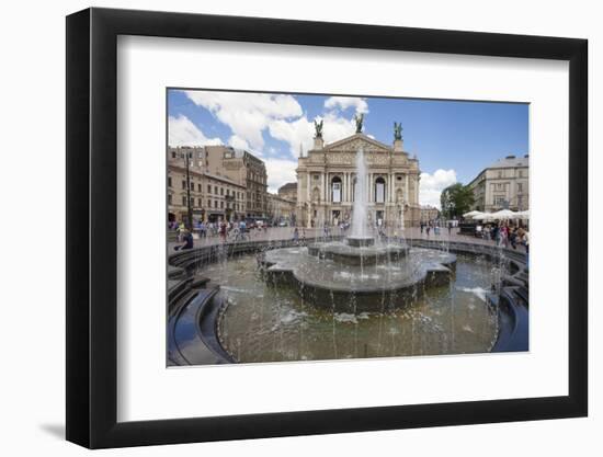 Fountain outside Old Town Opera House Svobody 28, Kiev, Ukraine, Europe-Jeremy Bright-Framed Photographic Print