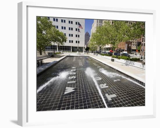 Fountain Outside the Ohio Judicial Center, Columbus, Ohio, United States of America, North America-Richard Cummins-Framed Photographic Print