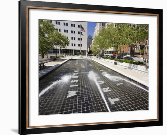 Fountain Outside the Ohio Judicial Center, Columbus, Ohio, United States of America, North America-Richard Cummins-Framed Photographic Print