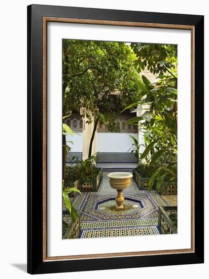 Fountain, Palais de la Bahia, Medina, Marrakesh, Morocco, North Africa, Africa-Jochen Schlenker-Framed Photographic Print