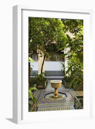 Fountain, Palais de la Bahia, Medina, Marrakesh, Morocco, North Africa, Africa-Jochen Schlenker-Framed Photographic Print