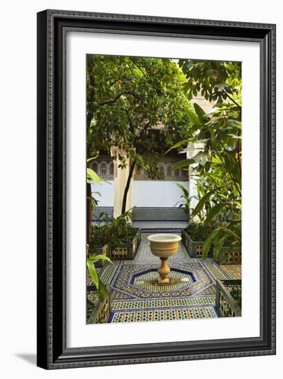 Fountain, Palais de la Bahia, Medina, Marrakesh, Morocco, North Africa, Africa-Jochen Schlenker-Framed Photographic Print