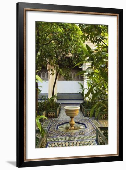 Fountain, Palais de la Bahia, Medina, Marrakesh, Morocco, North Africa, Africa-Jochen Schlenker-Framed Photographic Print