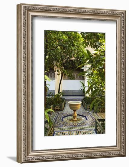 Fountain, Palais de la Bahia, Medina, Marrakesh, Morocco, North Africa, Africa-Jochen Schlenker-Framed Photographic Print