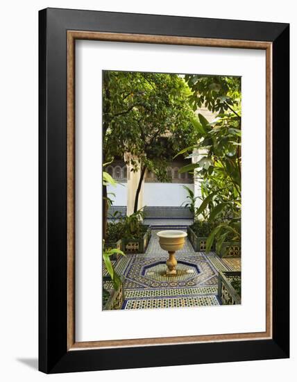 Fountain, Palais de la Bahia, Medina, Marrakesh, Morocco, North Africa, Africa-Jochen Schlenker-Framed Photographic Print