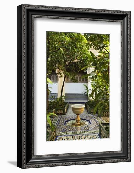 Fountain, Palais de la Bahia, Medina, Marrakesh, Morocco, North Africa, Africa-Jochen Schlenker-Framed Photographic Print