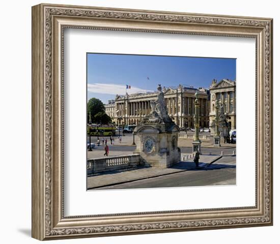 Fountain Place Concorde Paris-null-Framed Art Print