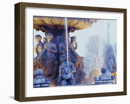 Fountain, Place De La Concorde, Paris, France, Europe-David Hughes-Framed Photographic Print