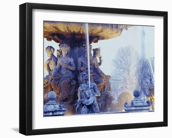 Fountain, Place De La Concorde, Paris, France, Europe-David Hughes-Framed Photographic Print