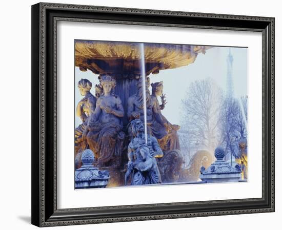 Fountain, Place De La Concorde, Paris, France, Europe-David Hughes-Framed Photographic Print