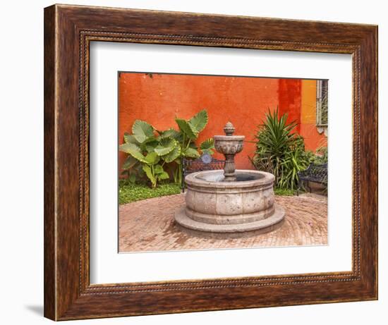 Fountain Plaza Juarez Park, San Miguel de Allende, Mexico.-William Perry-Framed Photographic Print