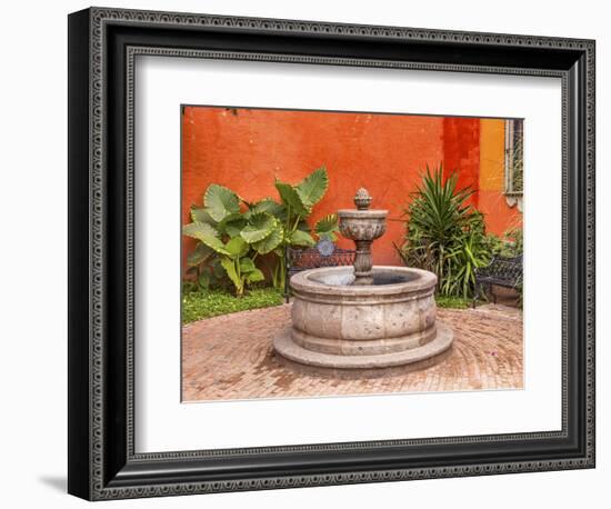 Fountain Plaza Juarez Park, San Miguel de Allende, Mexico.-William Perry-Framed Photographic Print