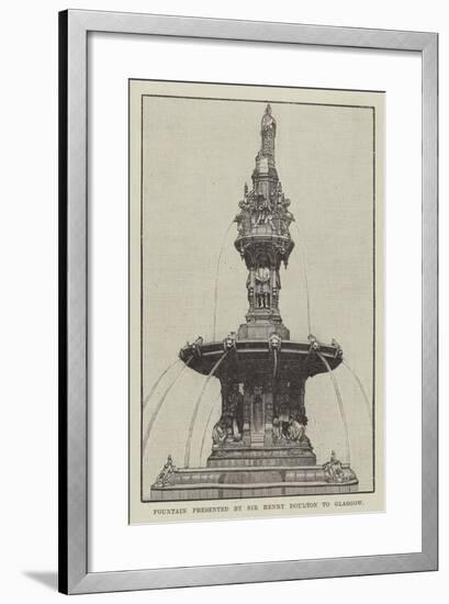 Fountain Presented by Sir Henry Doulton to Glasgow-null-Framed Giclee Print