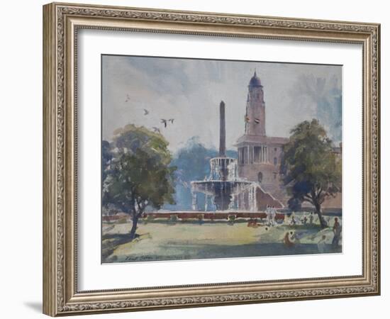 Fountain, Rajpath, New Delhi, 2013-Tim Scott Bolton-Framed Giclee Print