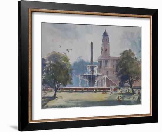 Fountain, Rajpath, New Delhi, 2013-Tim Scott Bolton-Framed Giclee Print