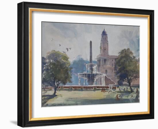 Fountain, Rajpath, New Delhi, 2013-Tim Scott Bolton-Framed Giclee Print