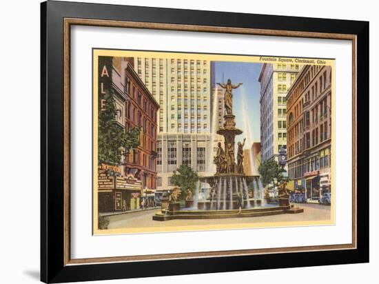 Fountain Square, Cincinnati, Ohio-null-Framed Art Print