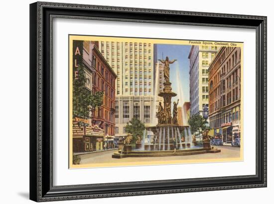 Fountain Square, Cincinnati, Ohio-null-Framed Art Print