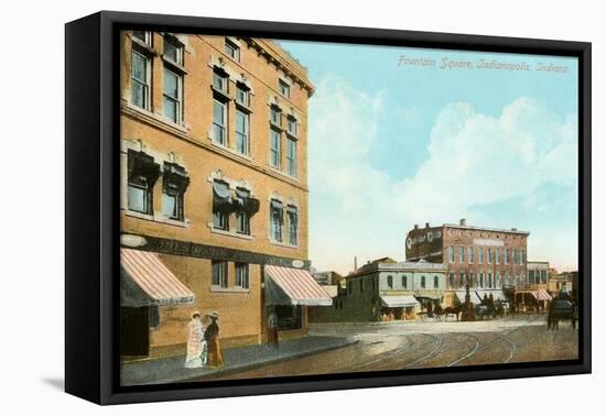 Fountain Square, Indianapolis, Indiana-null-Framed Stretched Canvas