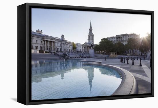 Fountain with Statue of George Iv-Markus Lange-Framed Premier Image Canvas