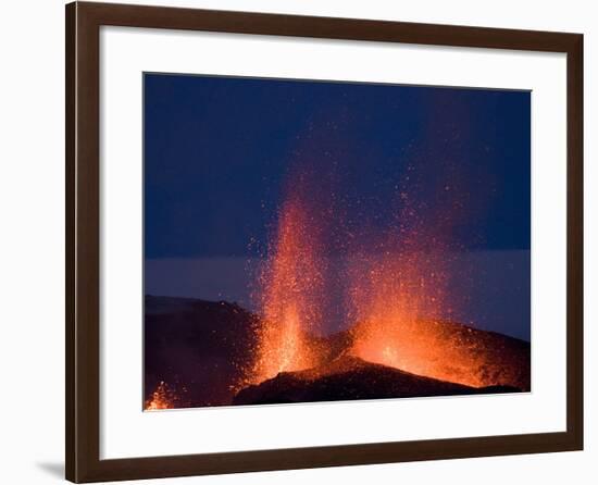 Fountaining Lava From Eyjafjallajokull Volcano, Iceland, Polar Regions-null-Framed Photographic Print