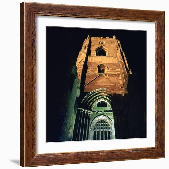 Fountains Abbey, Illuminated, 12th Century-CM Dixon-Framed Photographic Print