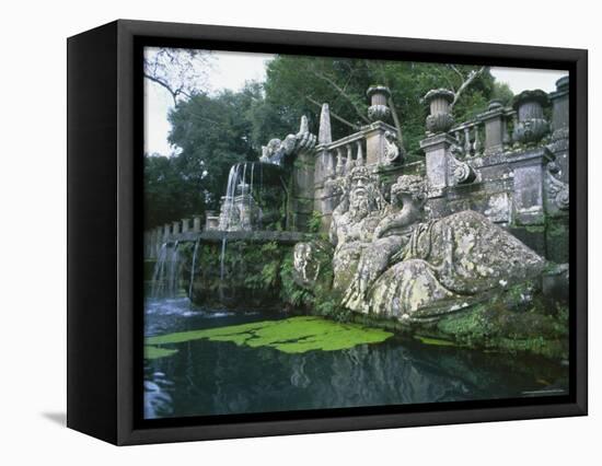 Fountains in the Gardens of the Villa Lante, Bagnaia, Lazio, Italy, Europe-Michael Newton-Framed Premier Image Canvas