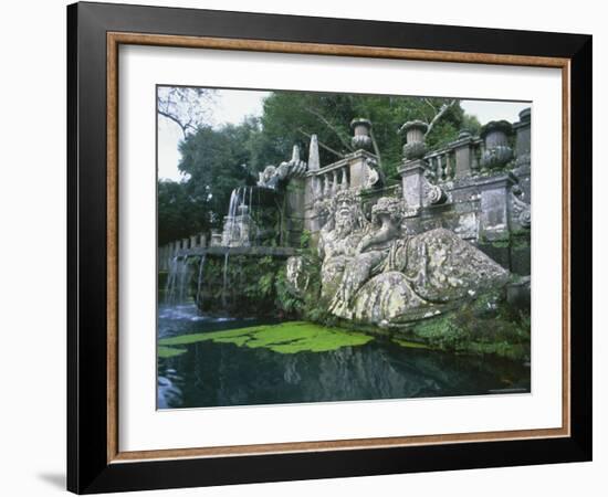 Fountains in the Gardens of the Villa Lante, Bagnaia, Lazio, Italy, Europe-Michael Newton-Framed Photographic Print