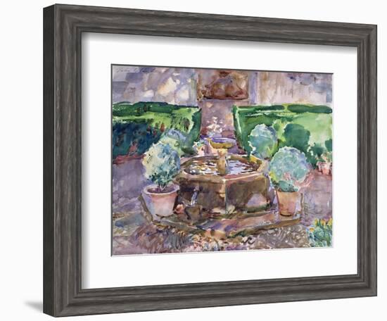 Fountains in the Generalife, Granada-John Singer Sargent-Framed Giclee Print