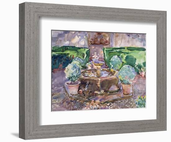 Fountains in the Generalife, Granada-John Singer Sargent-Framed Giclee Print