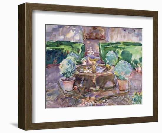 Fountains in the Generalife, Granada-John Singer Sargent-Framed Giclee Print