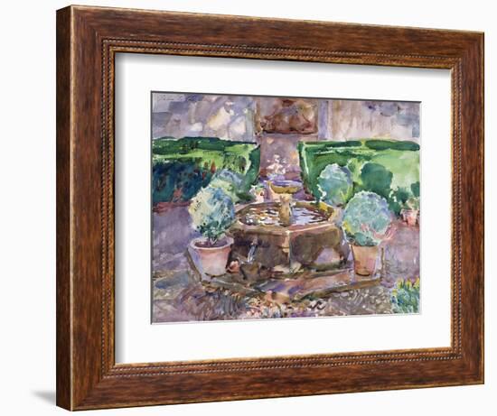 Fountains in the Generalife, Granada-John Singer Sargent-Framed Giclee Print