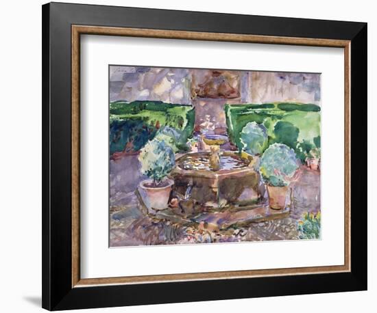 Fountains in the Generalife, Granada-John Singer Sargent-Framed Giclee Print