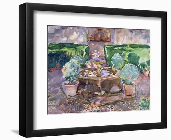 Fountains in the Generalife, Granada-John Singer Sargent-Framed Giclee Print