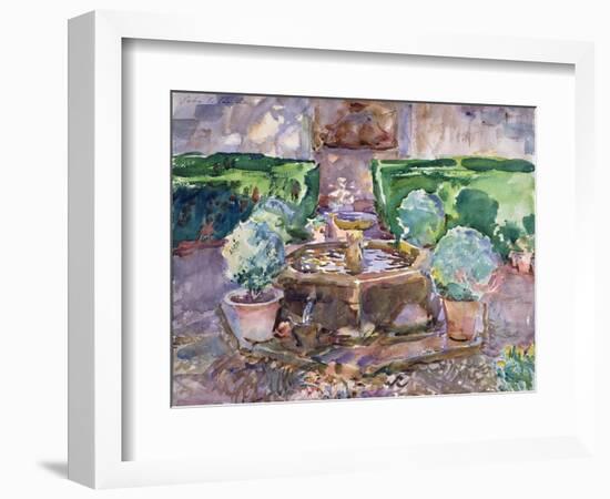 Fountains in the Generalife, Granada-John Singer Sargent-Framed Giclee Print