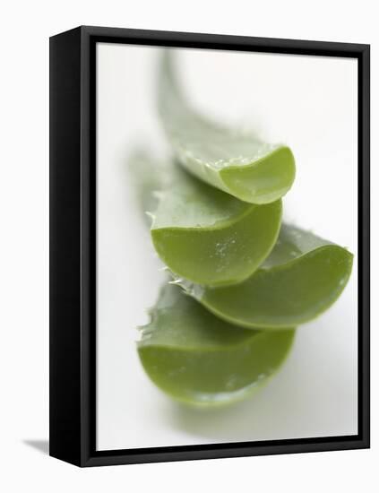 Four Aloe Vera Leaves, in a Pile-null-Framed Premier Image Canvas