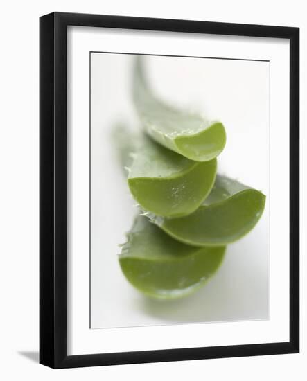 Four Aloe Vera Leaves, in a Pile-null-Framed Photographic Print