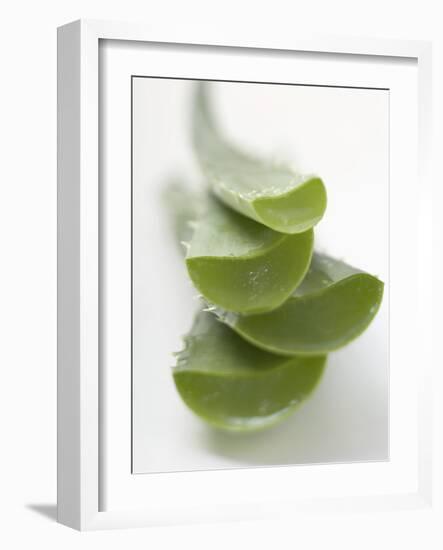 Four Aloe Vera Leaves, in a Pile-null-Framed Photographic Print