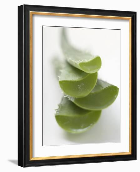 Four Aloe Vera Leaves, in a Pile-null-Framed Photographic Print